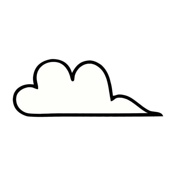 Comic Book Style Cartoon Cloud — Stock Vector