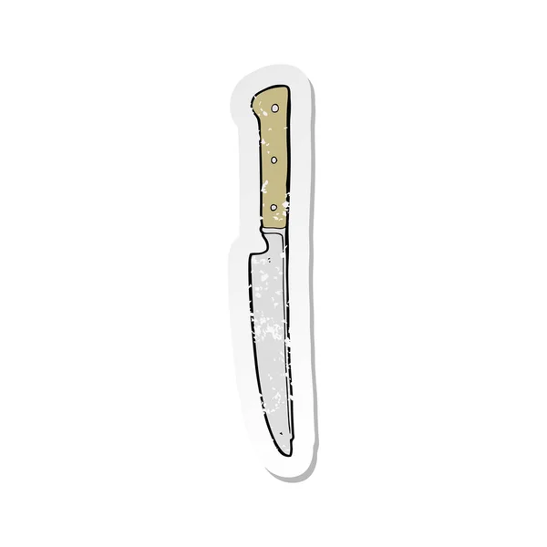 Наклейка Карикатурный Кухонный Нож — стоковый вектор