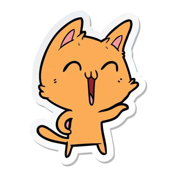 Счастливый Мультяшный Кот — стоковый вектор