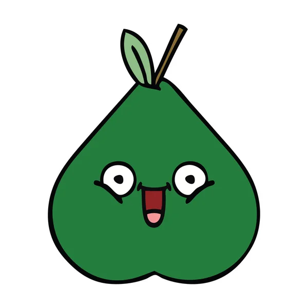 Schattige cartoon Pear — Stockvector