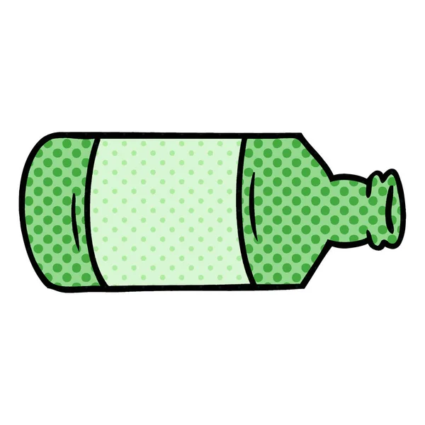 Cartoon doodle van een oude glazen fles — Stockvector