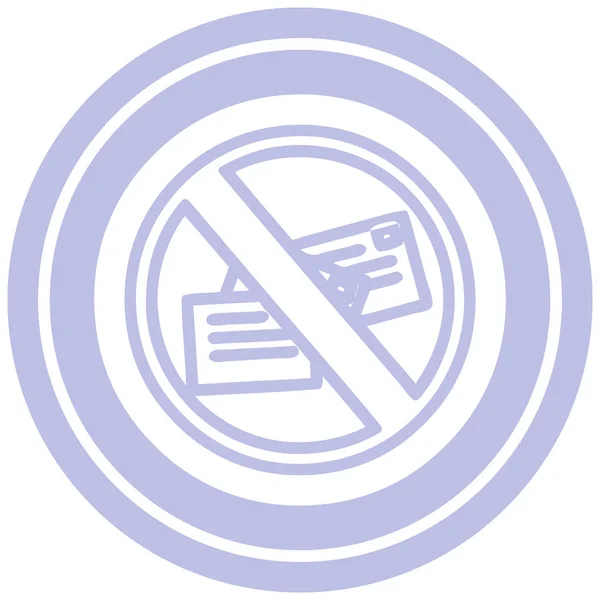 Mail Circular Icon Symbol — Stock Vector