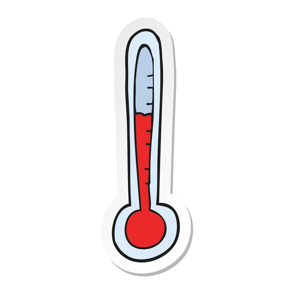 Etiqueta de um medidor de temperatura dos desenhos animados — Vetor de Stock