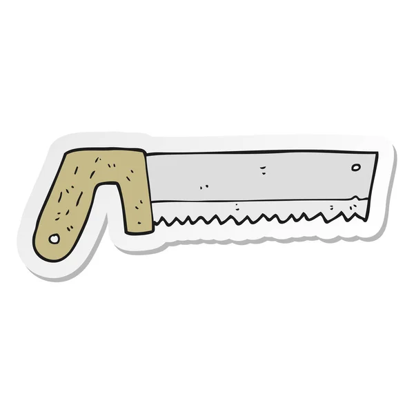 Sticker Van Een Cartoon Hout Zagen — Stockvector