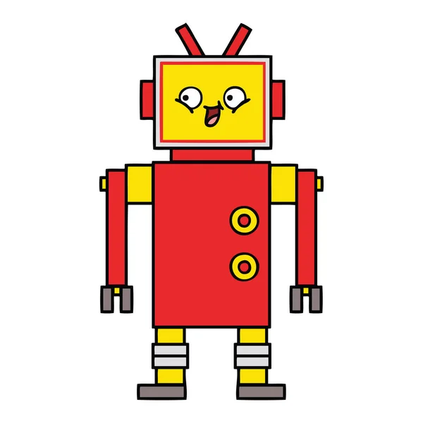 Robot de dessin animé mignon — Image vectorielle