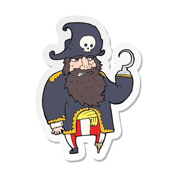 Pegatina Pirata Dibujos Animados — Vector de stock