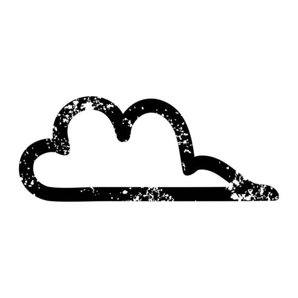 Tiempo Nube Icono Símbolo — Vector de stock