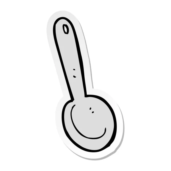 Sticker Cartoon Spoon — Stock Vector