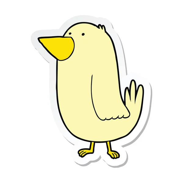 Nálepka Kreslený Pták — Stockový vektor