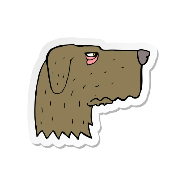 Sticker van de hond van een cartoon — Stockvector