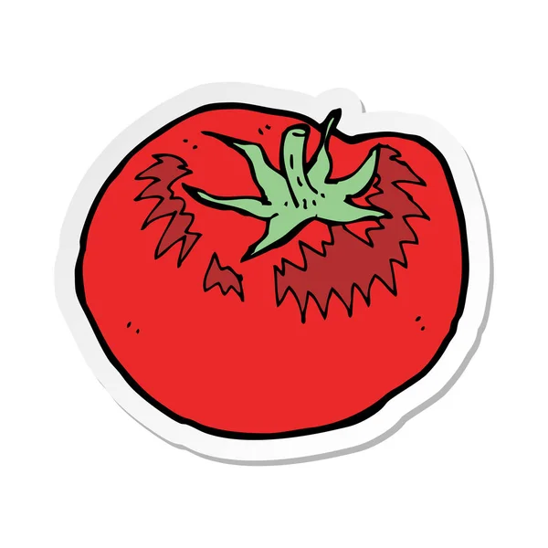 Etiqueta Tomate Desenho Animado — Vetor de Stock