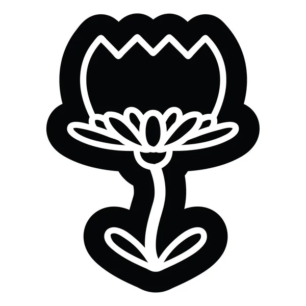 Icona del fiore di loto — Vettoriale Stock