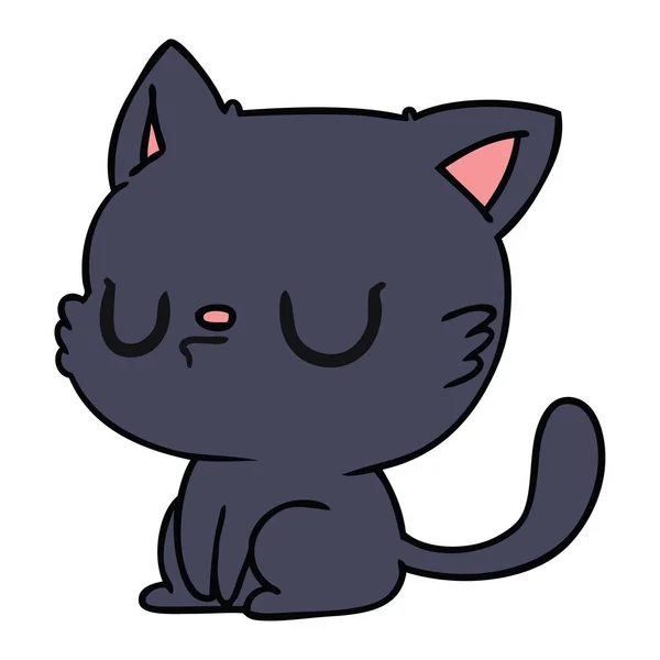 卡通可爱的可爱的可爱的可爱的可爱的可爱的 kawaii 猫 — 图库矢量图片