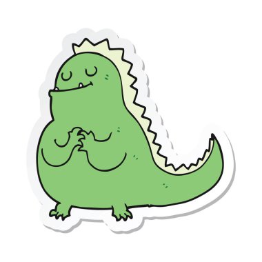 etiket bir çizgi film dinozor