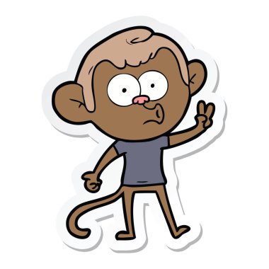 maymun hooting çizgi film etiketi