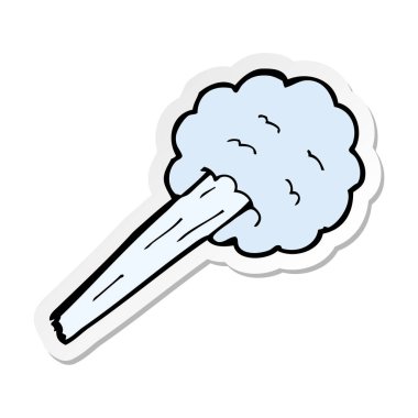 Rüzgar bir karikatür Bora etiket