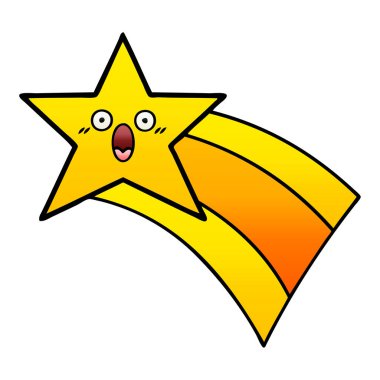 Degrade gölgeli çizgi film çekim rainbow yıldız