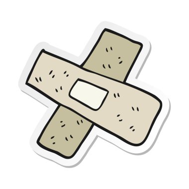 etiket bir çizgi film yapıştırma alçı