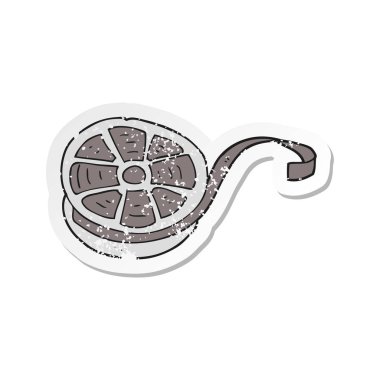 Retro sıkıntılı etiket bir çizgi film