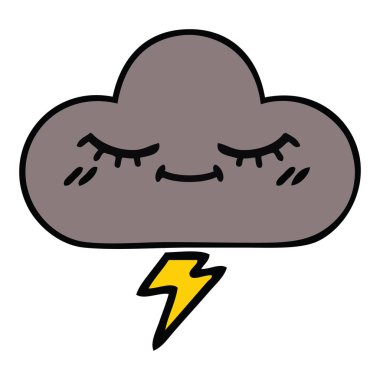 bir fırtına bulutu, sevimli çizgi