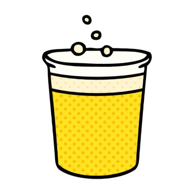 çizgi roman tarzı ilginç karikatür bardak bira