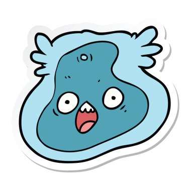 bir çizgi film mikrop etiket