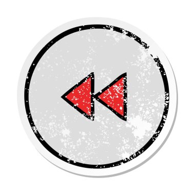 sevimli çizgi geri al düğmesinin sıkıntılı etiket