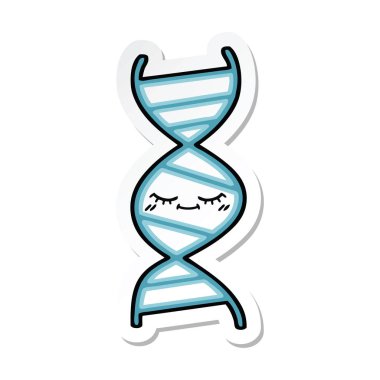 sevimli çizgi Dna iplikçiğinin etiket