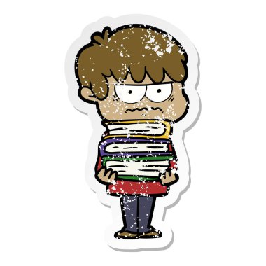 bir rahatsız çizgi film çocuk sıkıntılı etiket