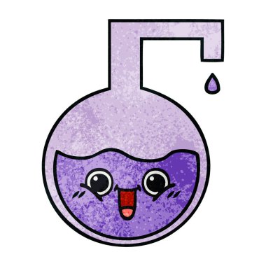 Retro grunge doku karikatür bir bilimsel deney 