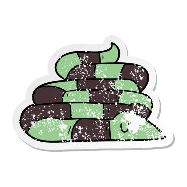 bir çizgi film uykulu yılan sıkıntılı etiket