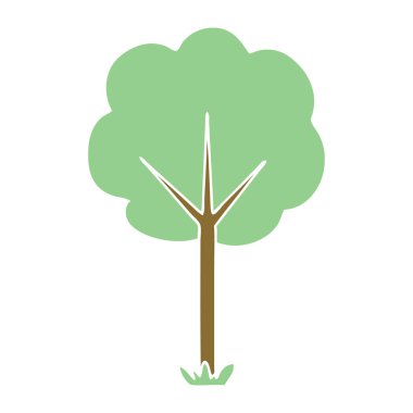 ilginç el çizilmiş karikatür ağaç