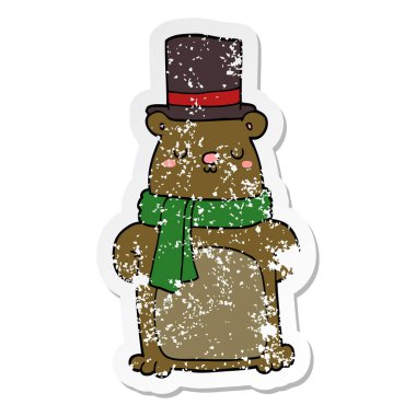 çizgi film ayı sıkıntılı etiket