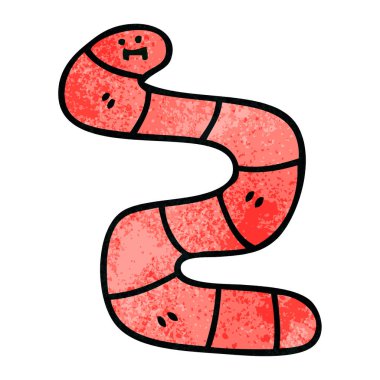 ilginç karikatür solucan el çekilmiş