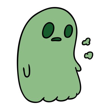 kawaii sevimli hayalet çizgi film gösterimi
