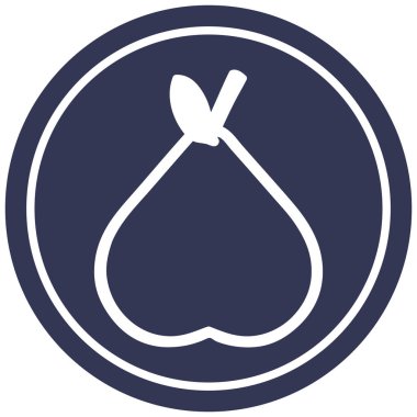 Organik armut dairesel simgesi simgesi