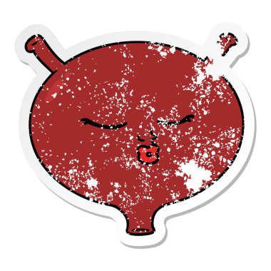 bir çizgi film mesane sıkıntılı etiket