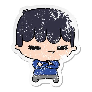 sıkıntılı etiket kawaii çocuk şirin çizgi film gösterimi