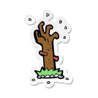 etiket mezardan yükselen bir çizgi film zombi