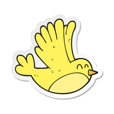 bir karikatür kuş Sticker