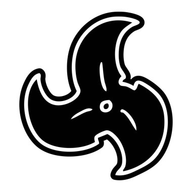 Tek Ninja yıldızı atma bir çizgi film simgesi