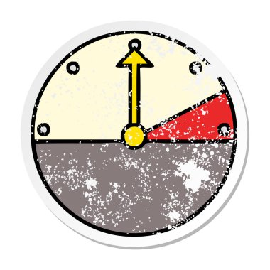 sevimli bir karikatür hızölçer sıkıntılı Sticker