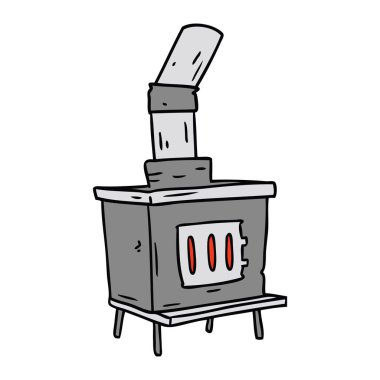 elle çizilmiş karikatür doodle bir ev fırın