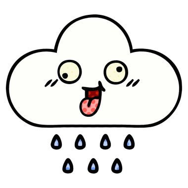 çizgi roman tarzı çizgi film yağmur bulutu