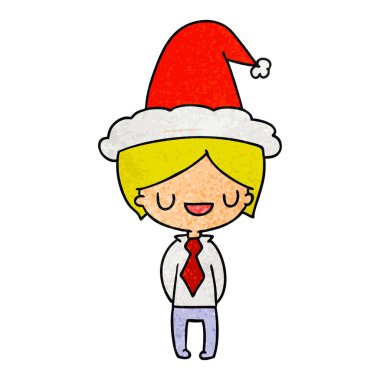 Noel dokulu karikatür kawaii çocuğun el çekilmiş