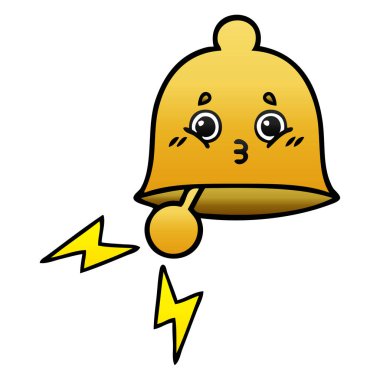 bir zil çan degrade gölgeli çizgi film