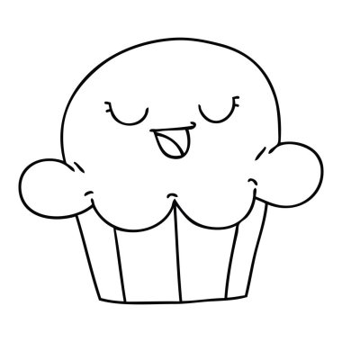 ilginç çizim karikatür mutlu kek