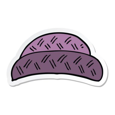 etiket bir karikatür şapka