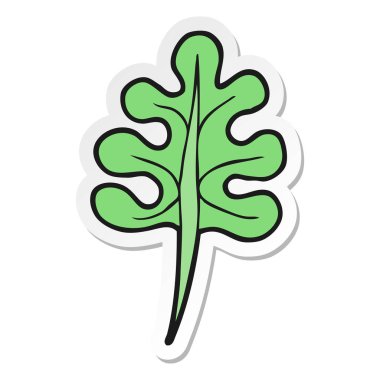 etiket bir karikatür yaprak