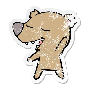 çizgi film ayı sıkıntılı etiket